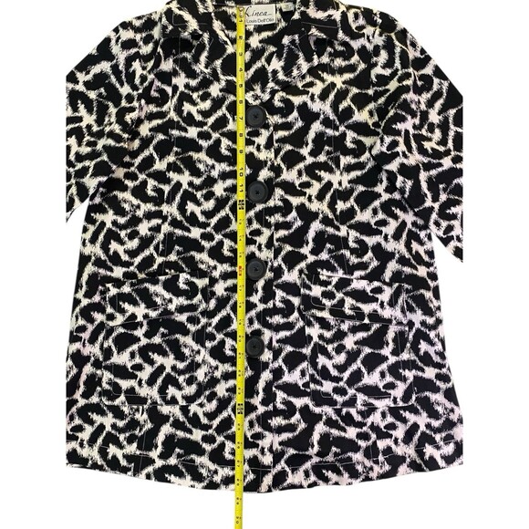 Linea Louis Dell'Olio Jacket Womens XS Brown Black Leopard Animal Print EUC - Picture 5 of 10